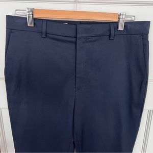 FILIPPA K - deep blue navy crop chino pants straight leg. 30/31 x 27 M/L BNWT